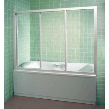 Штора для ванны RAVAK AVDP3-120 Grape стекло профиль белый (артикул 40VG0102ZG)