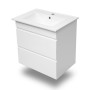  Volle FIESTA 15-600-01 комплект мебели 60см белый: тумба подвесная + умывальник накладной