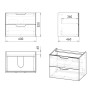  Volle LIBRA 15-41-61 комплект мебели 60см белый: тумба подвесная + умывальник накладной