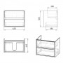  Volle TEO 15-88-61 комплект мебели 65 см белый: тумба подвесная + умывальник накладной