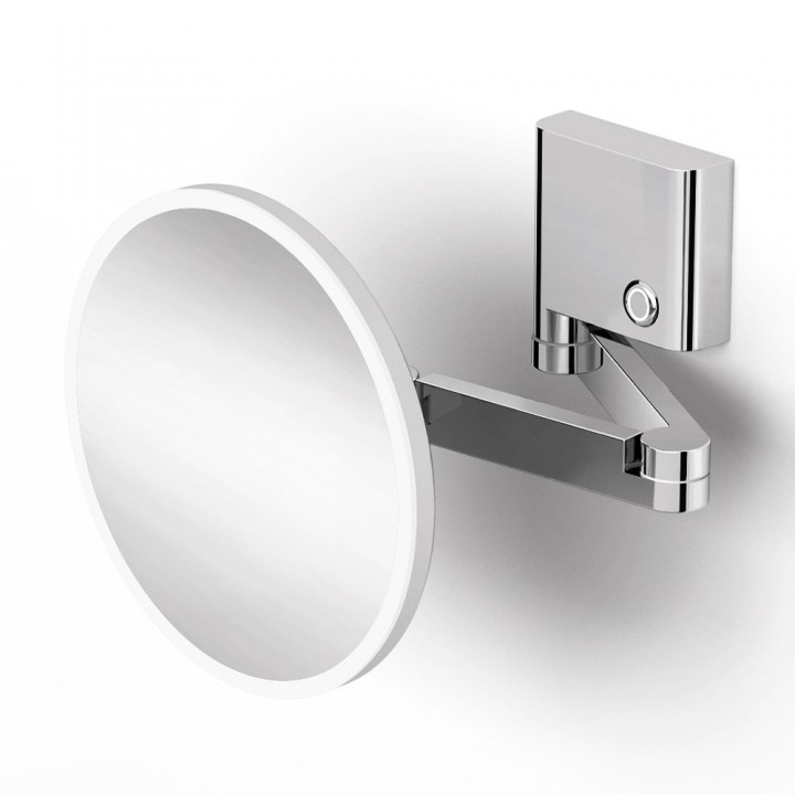 Зеркало VOLLE FIESTA 15-77-333 круглое 24*24см с LED подсветкой и увеличением 3х