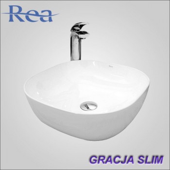 Умывальник Rea Gracja Slim 42,3x42,3 белый (REA-U6301)