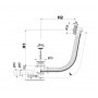 Сифон Alcaplast A55Antic для ванни автомат комплект метал-бронза