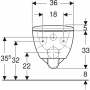 Подвесной унитаз Geberit Selnova Rimfree, воронкоподобный, полузакрытая форма, с сиденьем Soft-Clothing (501.750.00.1)