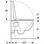 Подвесной унитаз Geberit Selnova Rimfree, воронкоподобный, полузакрытая форма, с сиденьем Soft-Clothing (501.750.00.1)