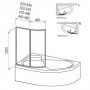 Шторы для ванны Ravak VSK2 ROSA - 150 R Transparent